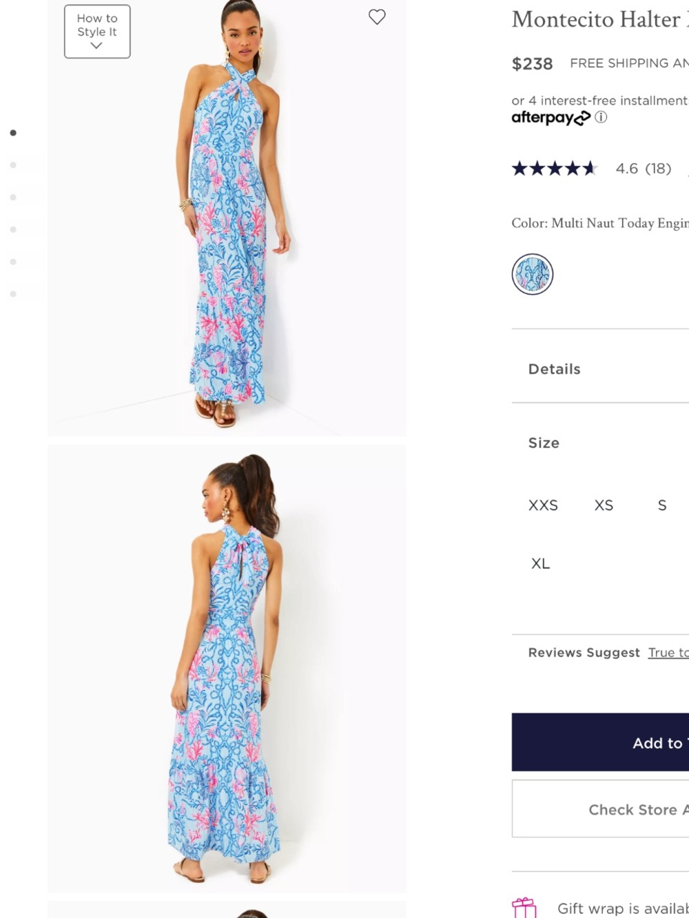 NWT Lilly Pulitzer Montecito Maxi Dress Sz XL - Picture 2 of 9